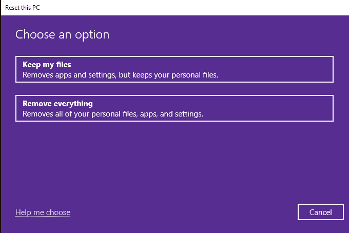 Reset Windows 10 or use system restore 7