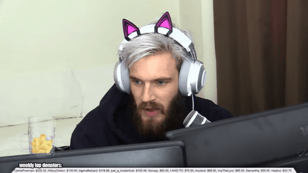 PewDiePie also made the cat ear headphones 2